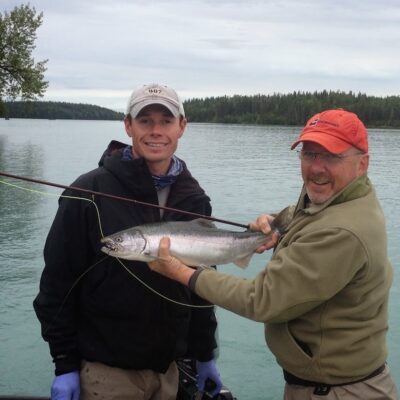flyfishing guide alaska silver salmon