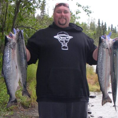 guided alaska silver salmon fishing