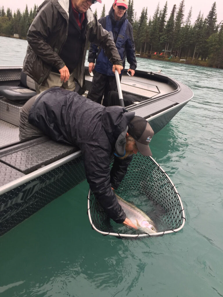 Kenai River fishing for rainbow trout with Alaska Driftaway Fishing Guides