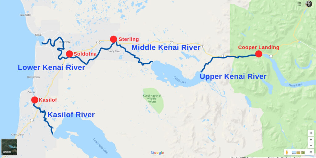 Kasilof & Kenai River Fishing Locations & Directions
