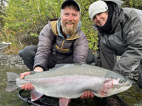 Fly fishing for Alaska Rainbow Trout